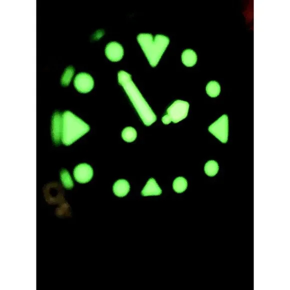 Casio Men's Watch AQ-110 Quartz Analog Digital Alarm 44mm 740 Black Rubber USED - Picture 7 of 14